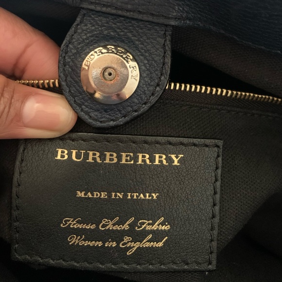 Burberry Navy Blue medium size tote - Picture 3 of 4